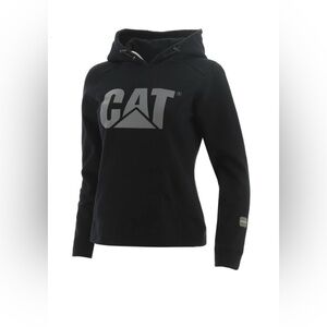 EUC CAT H20 Water Resistant Black Womens Workwear Betty Pullover Hoodie Medium